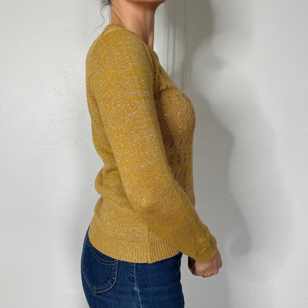 70s Gyn Tot Les Gold Sweater size S‎ - Picture 6 of 8